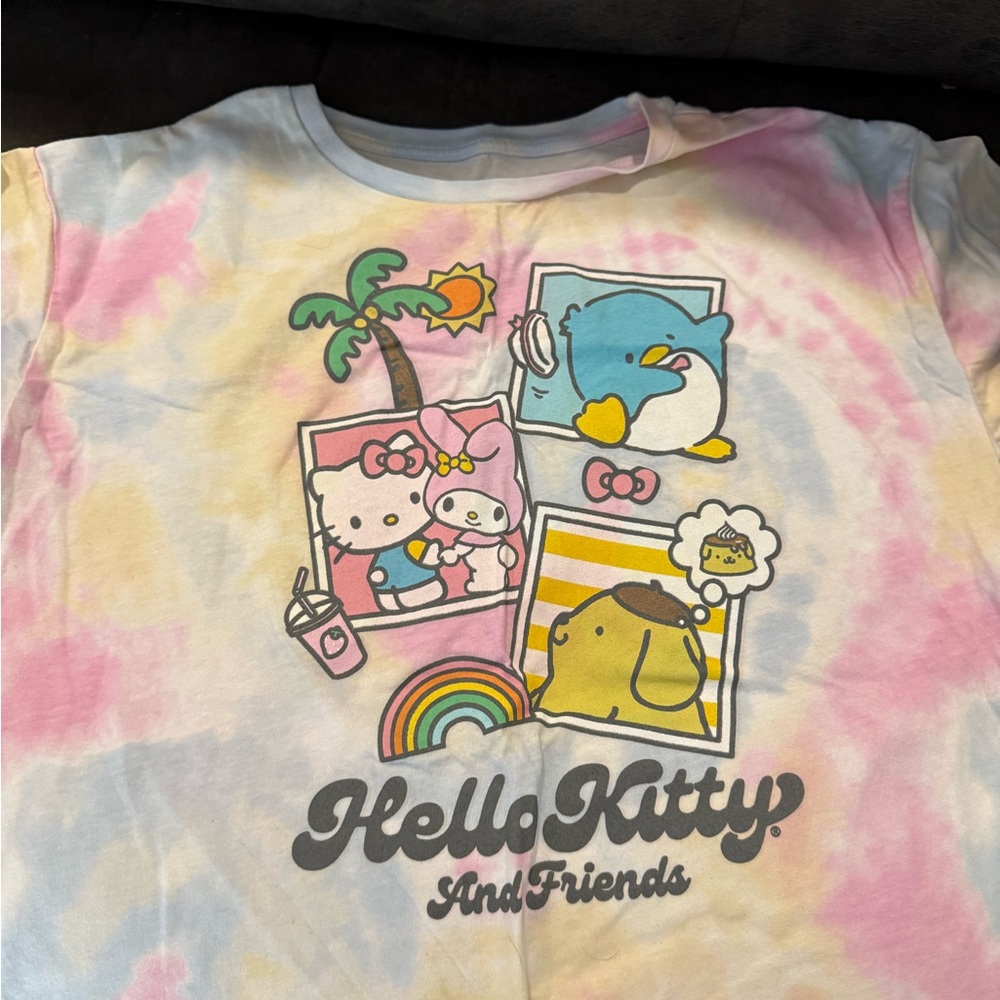 Hello Kitty Pink and Blue Short Sleeve Tee